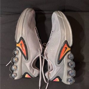 Nike Gray and Orange Youth Sneakers